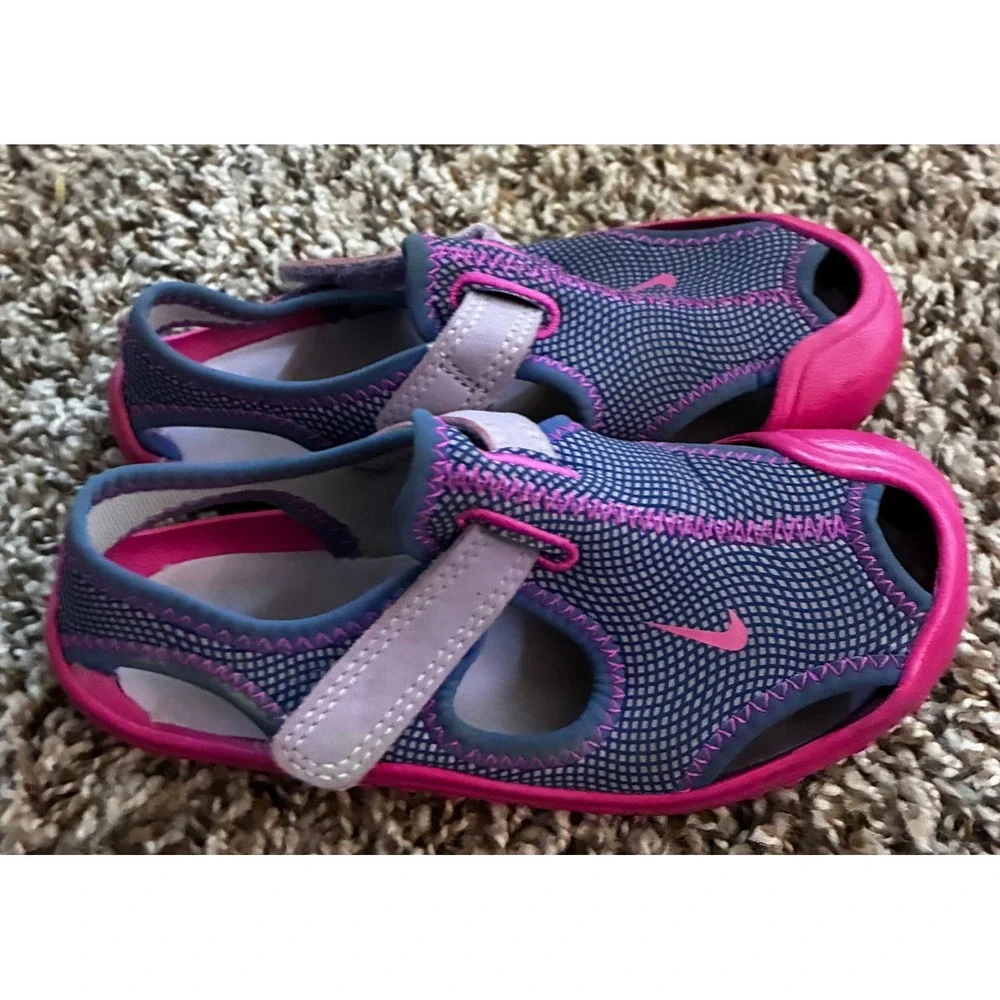 Nike Girls Purple & Pink Sunray Protect 2 Water Sandals Size 10.55
